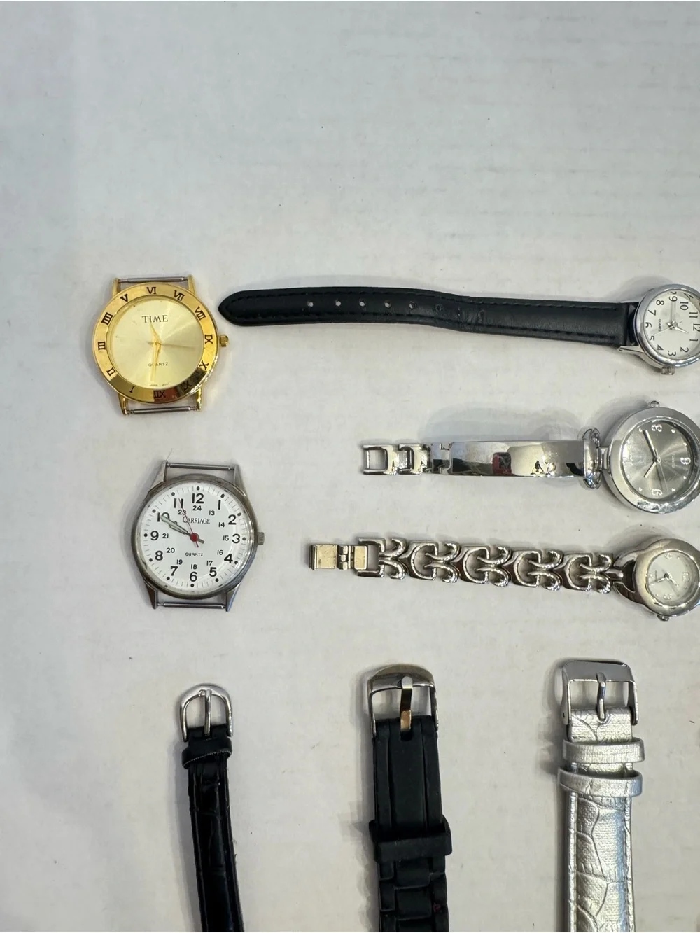 Jewelry Watch Lot 12pc Quartz Mixed Brands Vintage Modern Parts/Repair Untested